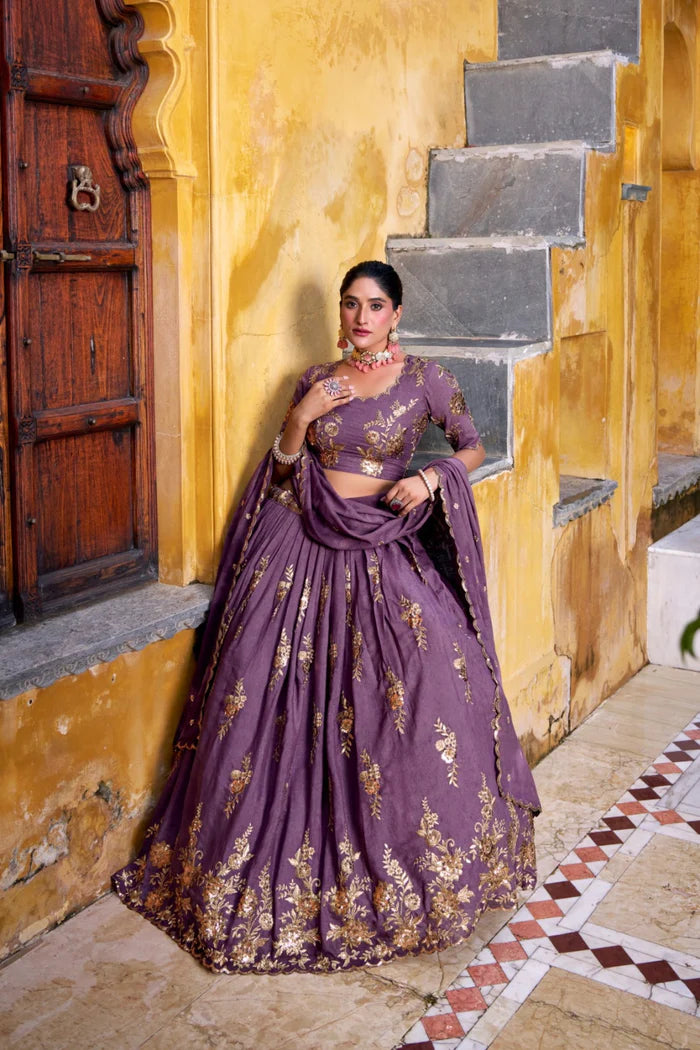 Women's Designer Ready to Wear Lehenga Saree | Heavy Zari & Sequins Embroidered Party Wear Ethnic Wear | Wedding, Reception & Festive Collection