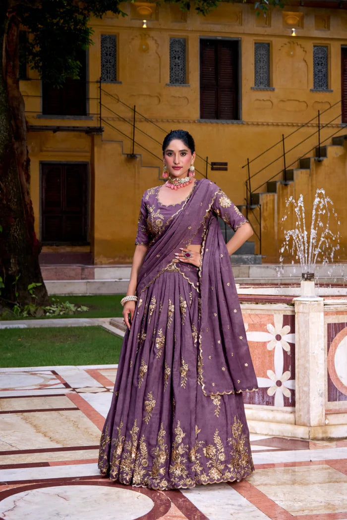 Women's Designer Ready to Wear Lehenga Saree | Heavy Zari & Sequins Embroidered Party Wear Ethnic Wear | Wedding, Reception & Festive Collection
