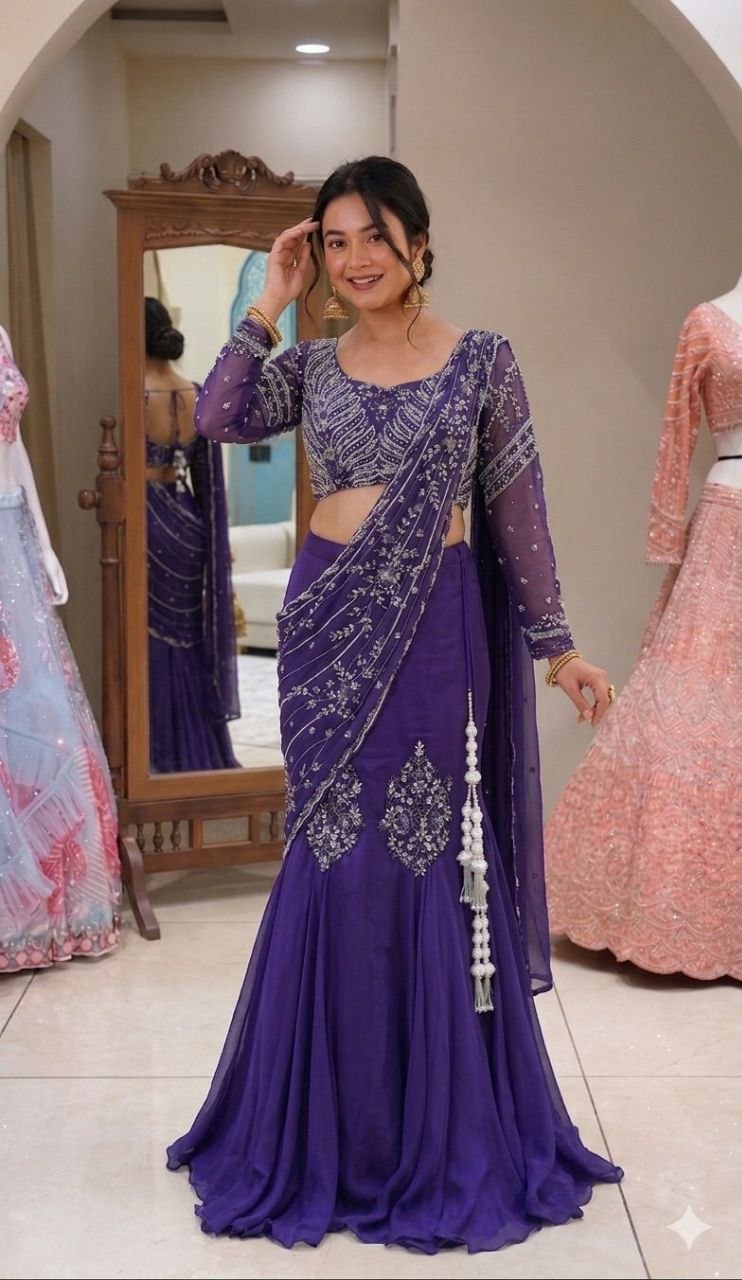 *New Super Embroidery sequence work  Fancy Lehengha choli*