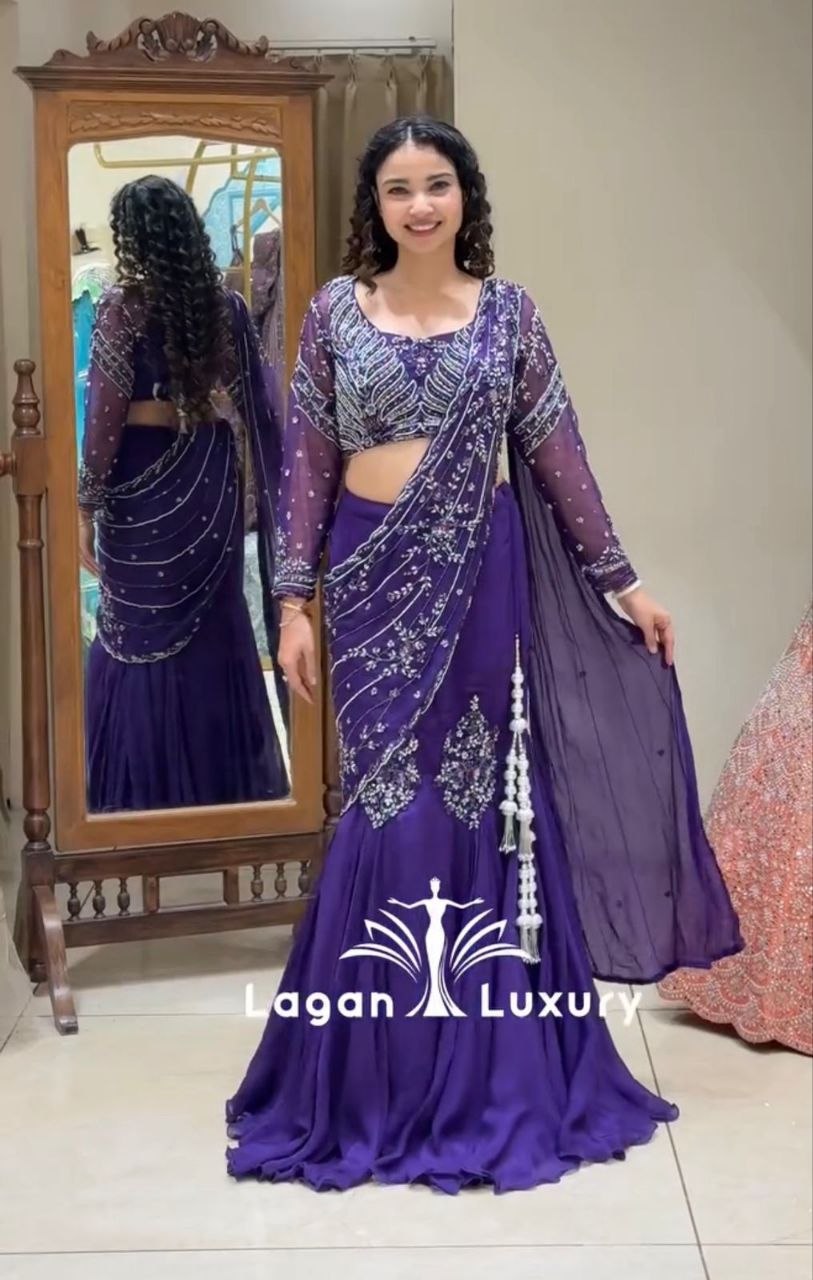 *New Super Embroidery sequence work  Fancy Lehengha choli*