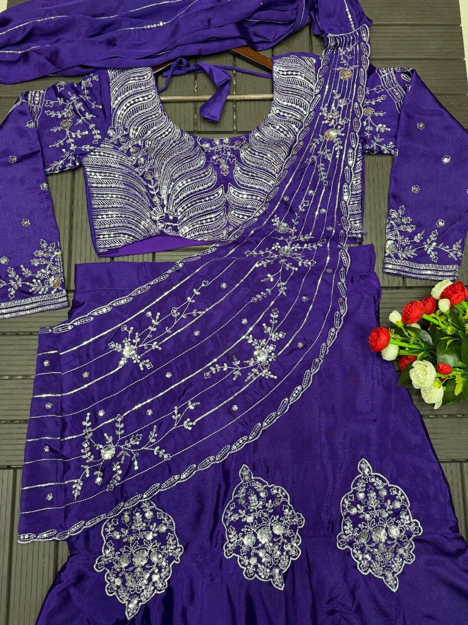 *New Super Embroidery sequence work  Fancy Lehengha choli*