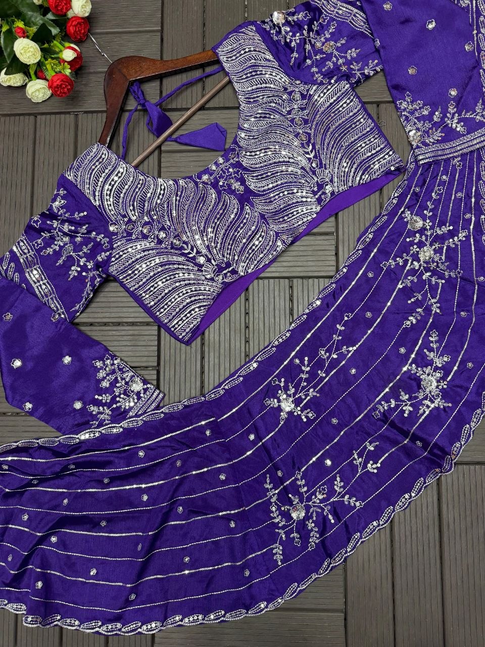 *New Super Embroidery sequence work  Fancy Lehengha choli*