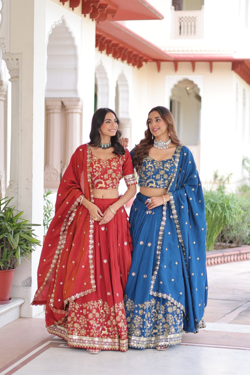 Designer Embroidered Lehenga Choli for Women with Dupatta | Wedding & Festive Wear Lehenga Set