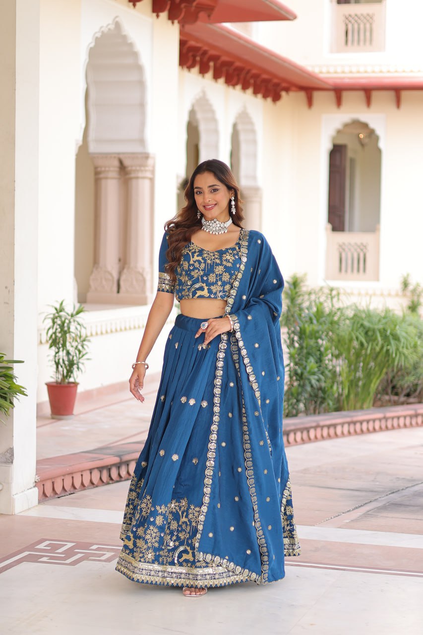 Designer Embroidered Lehenga Choli for Women with Dupatta | Wedding & Festive Wear Lehenga Set