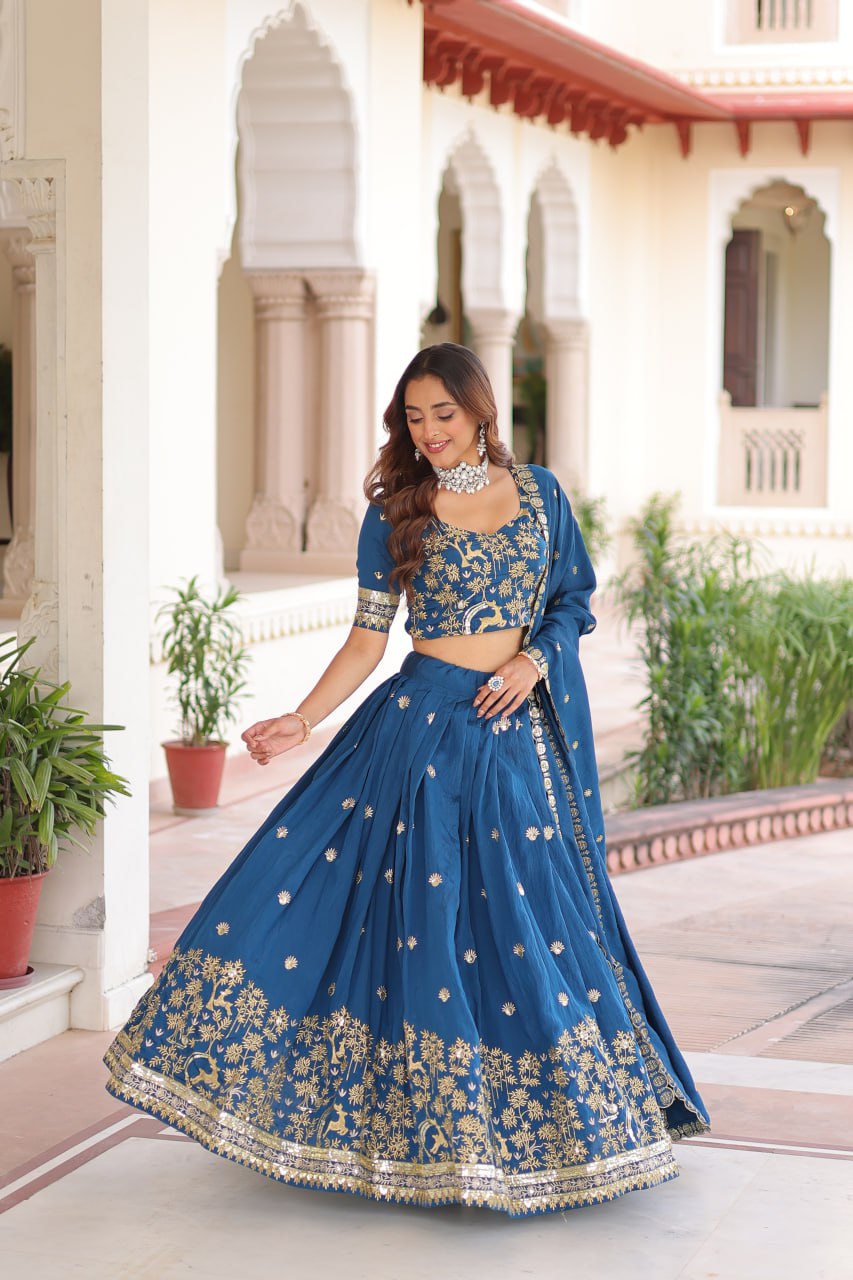 Designer Embroidered Lehenga Choli for Women with Dupatta | Wedding & Festive Wear Lehenga Set