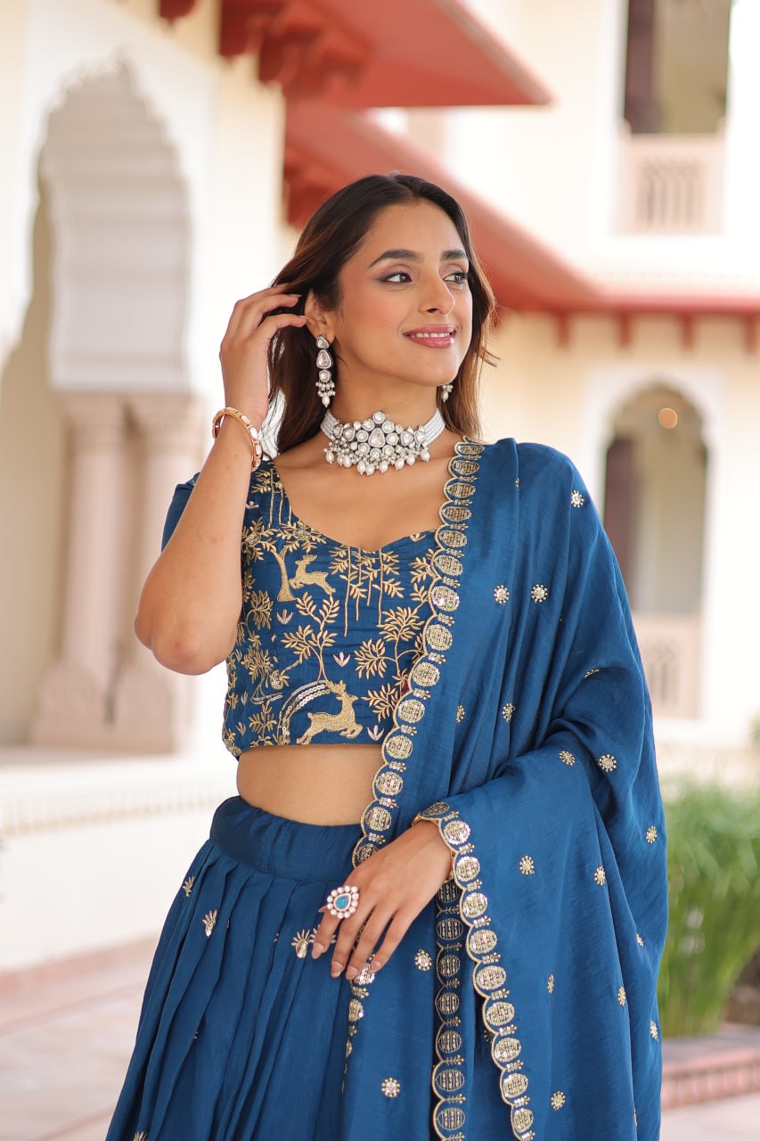 Designer Embroidered Lehenga Choli for Women with Dupatta | Wedding & Festive Wear Lehenga Set