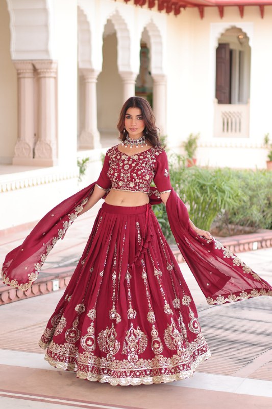 Premium Designer Vichitra Silk Lehenga Set – Elegance Tailored for Every Celebration