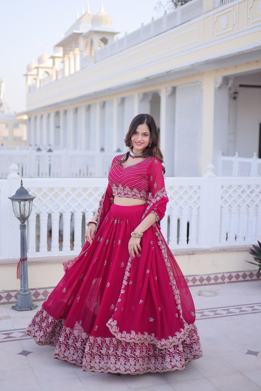Designer Lehenga Choli for Women with Dupatta | Embroidered Wedding & Festive Wear Lehenga Set
