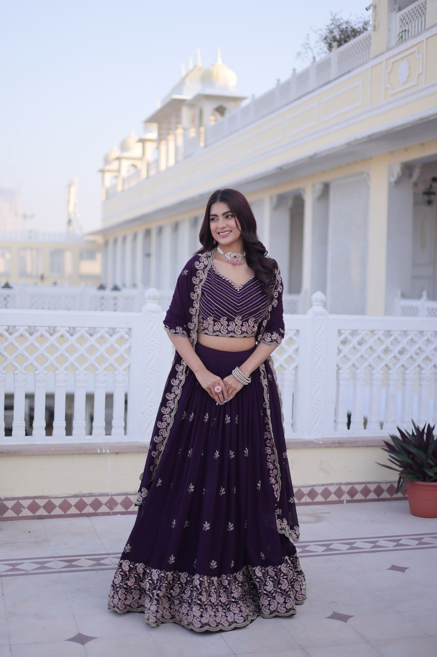 Designer Lehenga Choli for Women with Dupatta | Embroidered Wedding & Festive Wear Lehenga Set