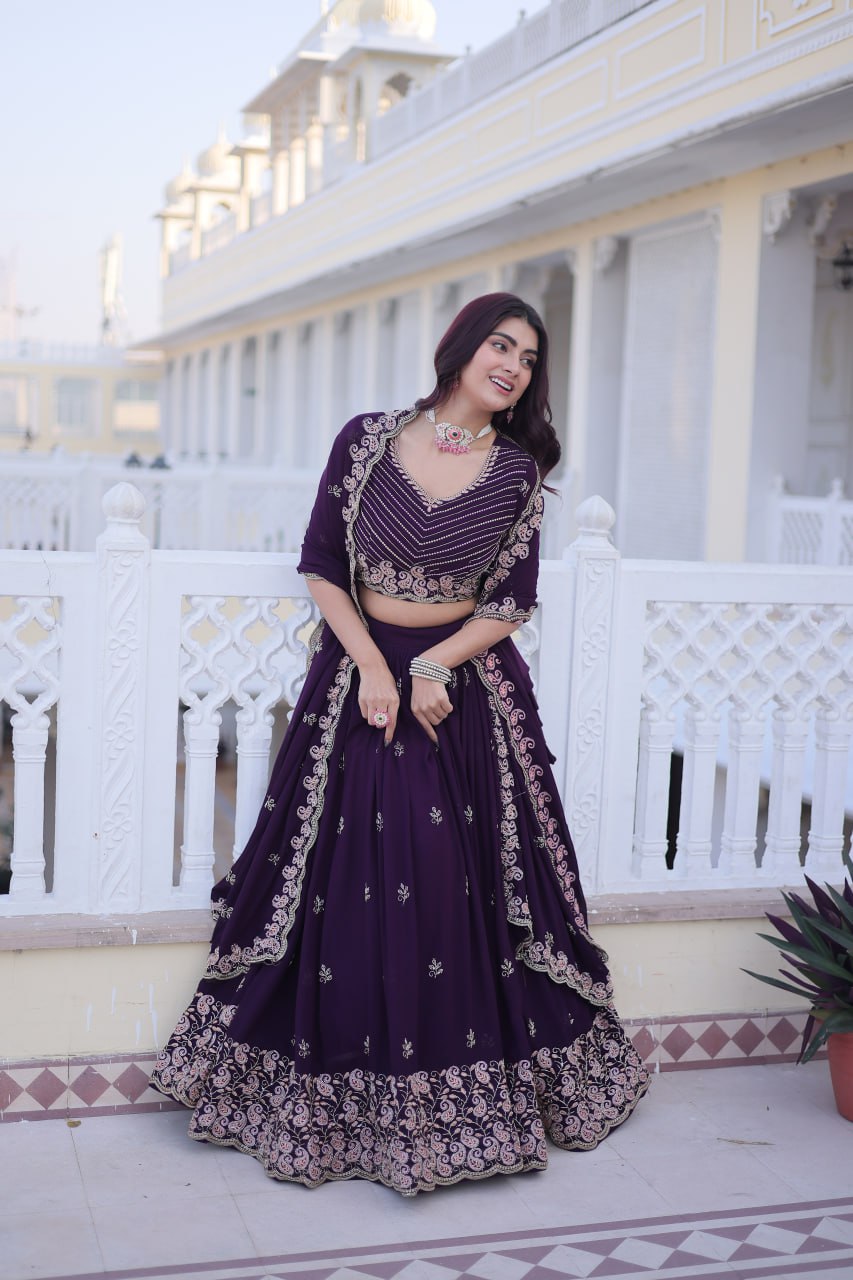 Designer Lehenga Choli for Women with Dupatta | Embroidered Wedding & Festive Wear Lehenga Set