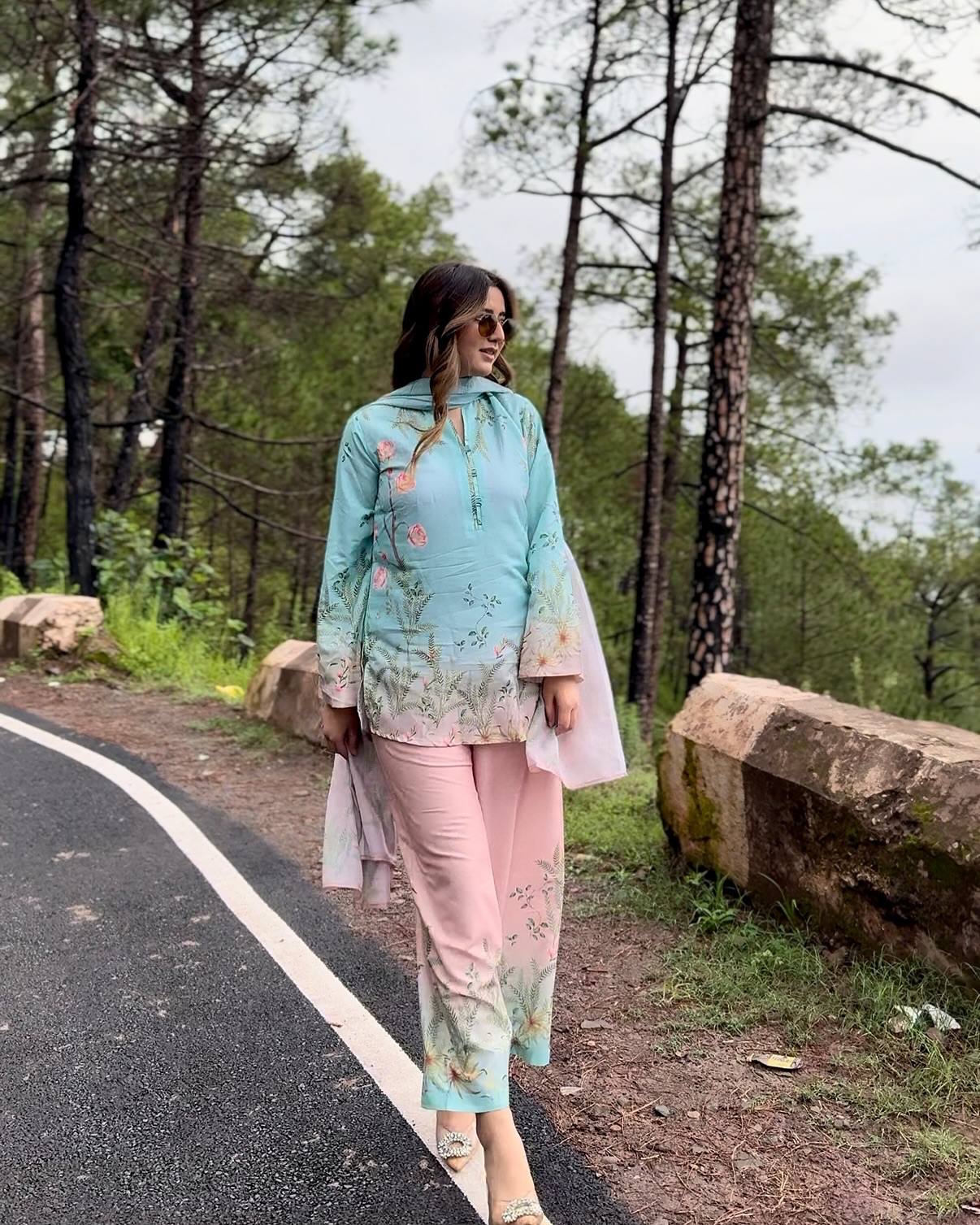 Women's Premium Digital Floral Print Kurti Pant Dupatta Set | Designer Cotton Ethnic Suit | Casual, Festive & Summer Wear