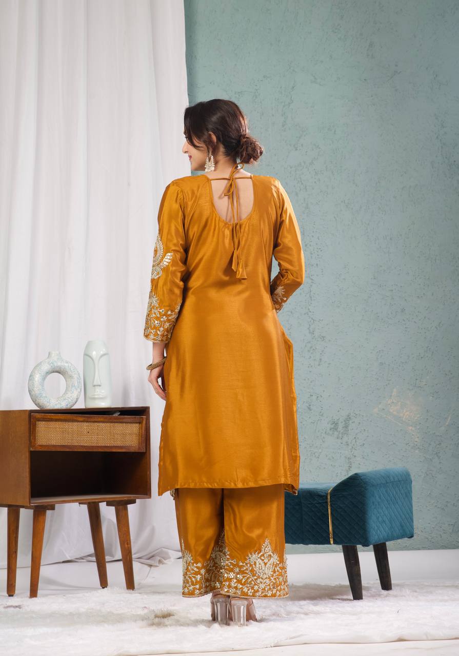 Designer Kurti Pant Set with Dupatta for Women | Embroidered Festive & Party Wear Ethnic Suit Collection