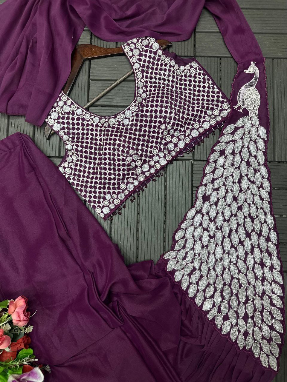 Premium Designer Ready-To-Wear Saree Collection with Heavy Mirror Work Blouse