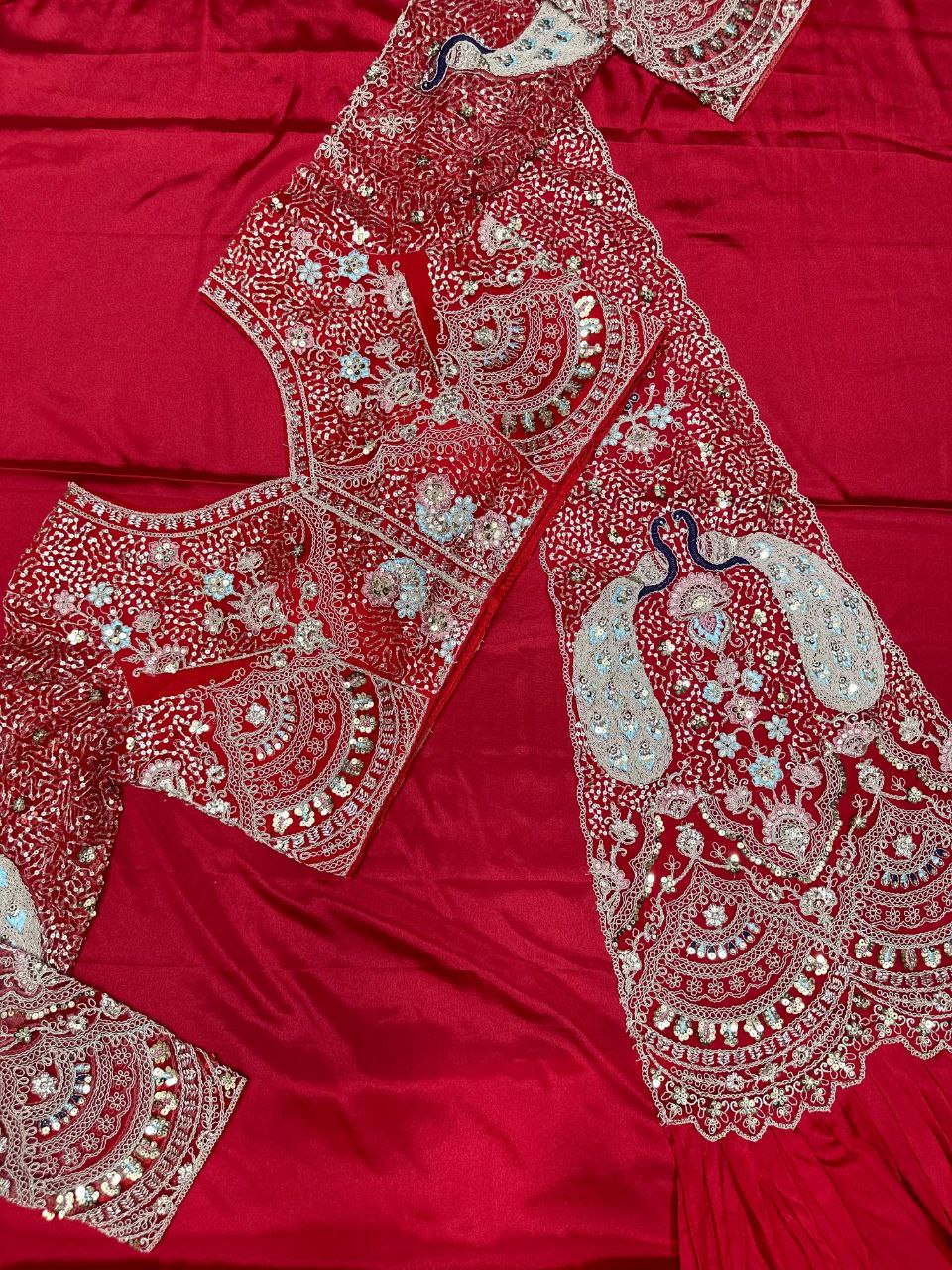 Premium Designer Ready-to-Wear Saree with Heavy Embroidery & Sequin Work – Hot Pink Party Wear Collection ✨💖