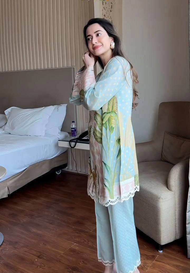 Women's Premium Digital Floral Print Kurti Palazzo Dupatta Set | Designer Ethnic Suit | Party, Festive & Summer Wear