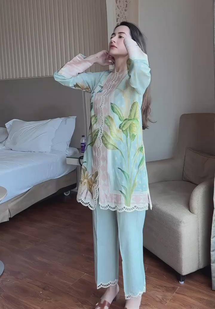 Women's Premium Digital Floral Print Kurti Palazzo Dupatta Set | Designer Ethnic Suit | Party, Festive & Summer Wear
