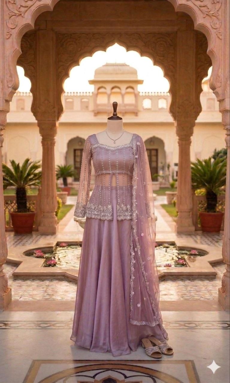 New Super Trending Party Wear Koti with Lehenga