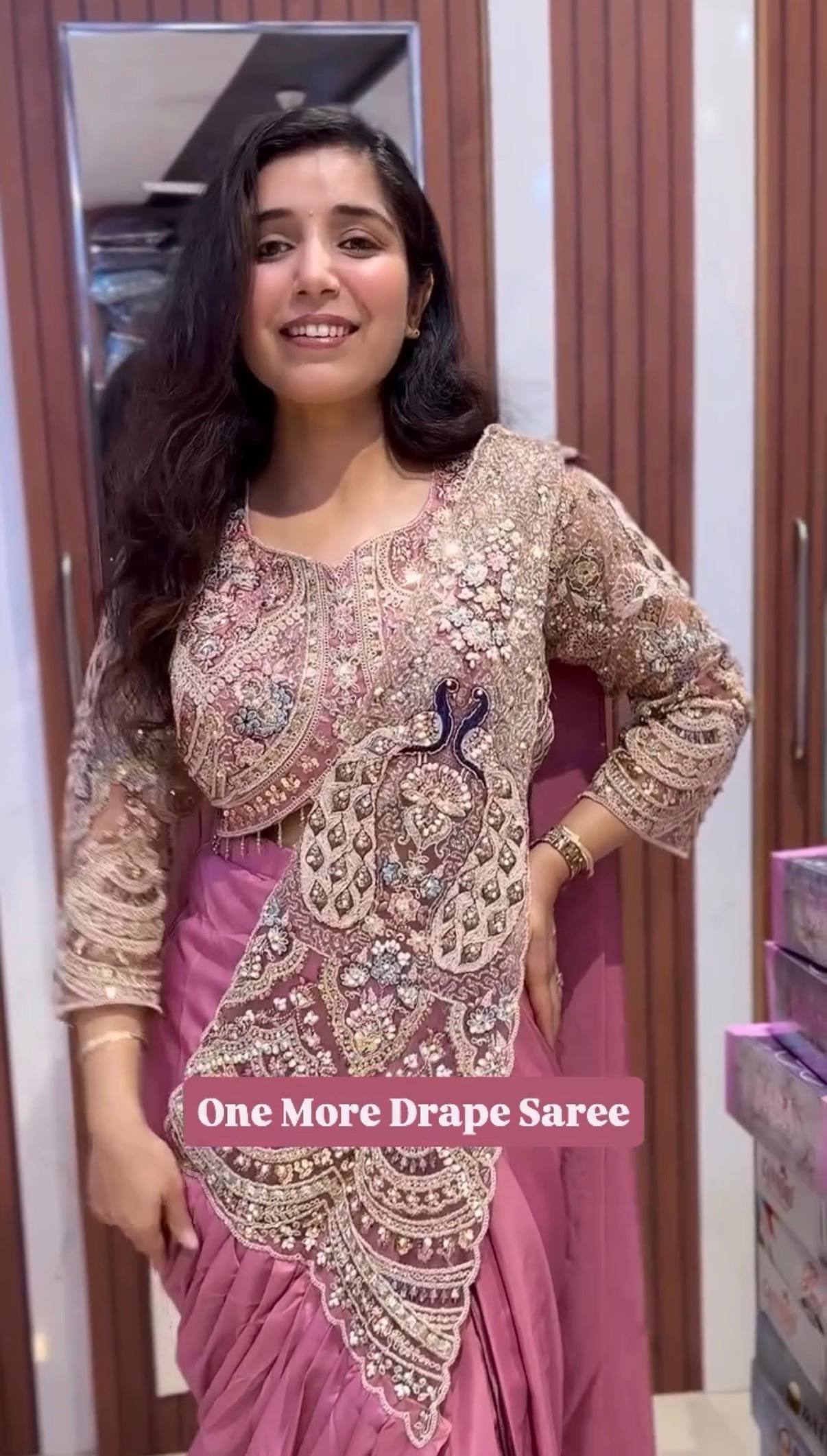 Designer Ready-to-Wear Saree with Heavy Embroidered Blouse – Premium Wedding & Party Wear
