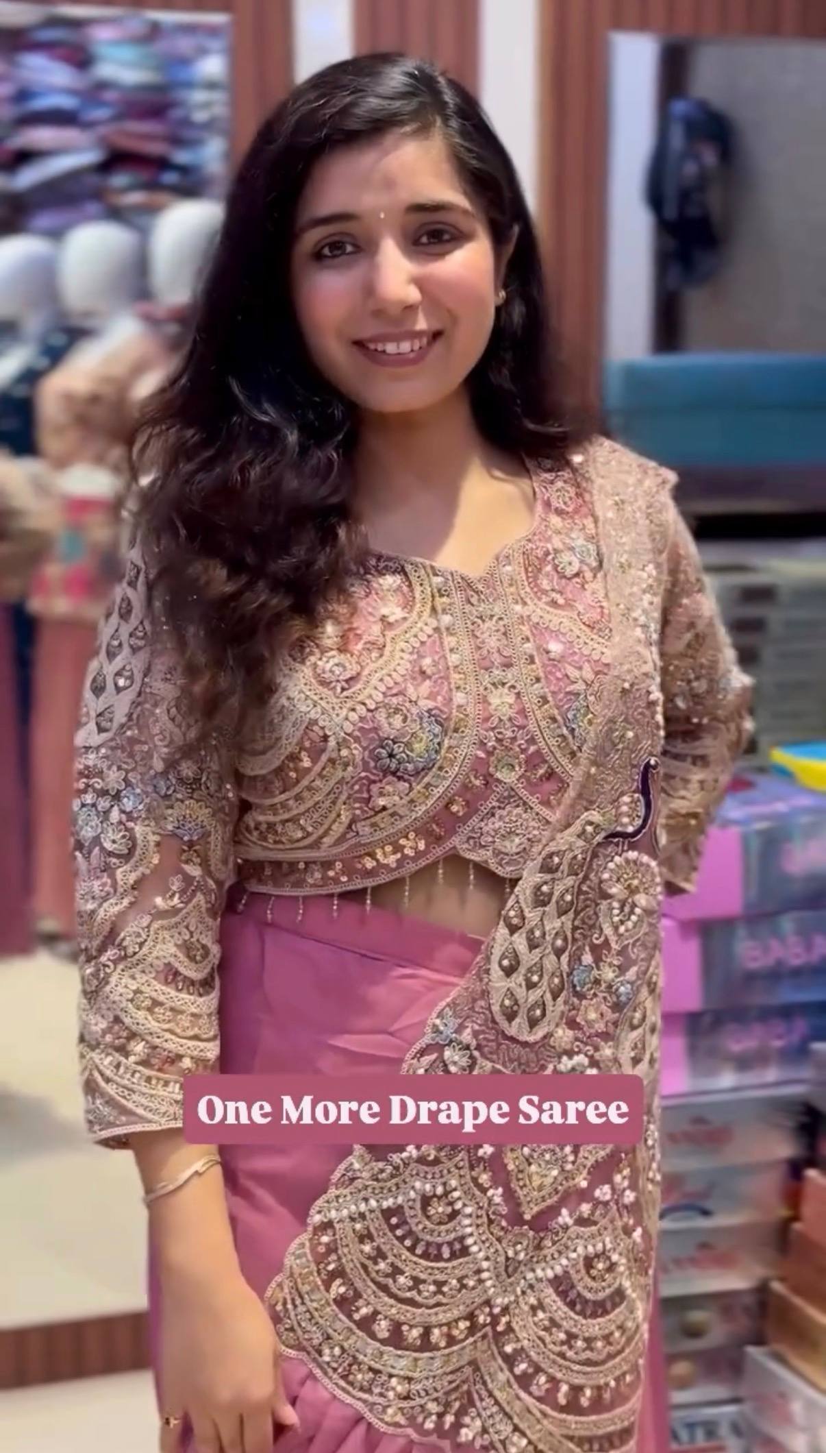 Designer Ready-to-Wear Saree with Heavy Embroidered Blouse – Premium Wedding & Party Wear
