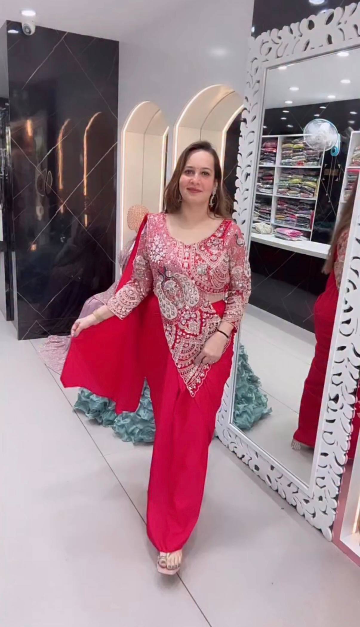 Designer Ready-to-Wear Saree with Heavy Embroidered Blouse – Premium Wedding & Party Wear