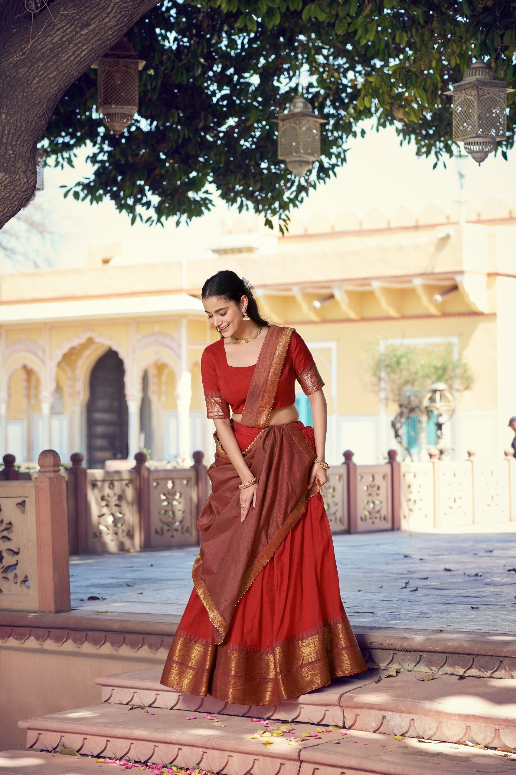 Crafted to reflect the beauty of South Indian traditions while offering comfort and effortless festive charm