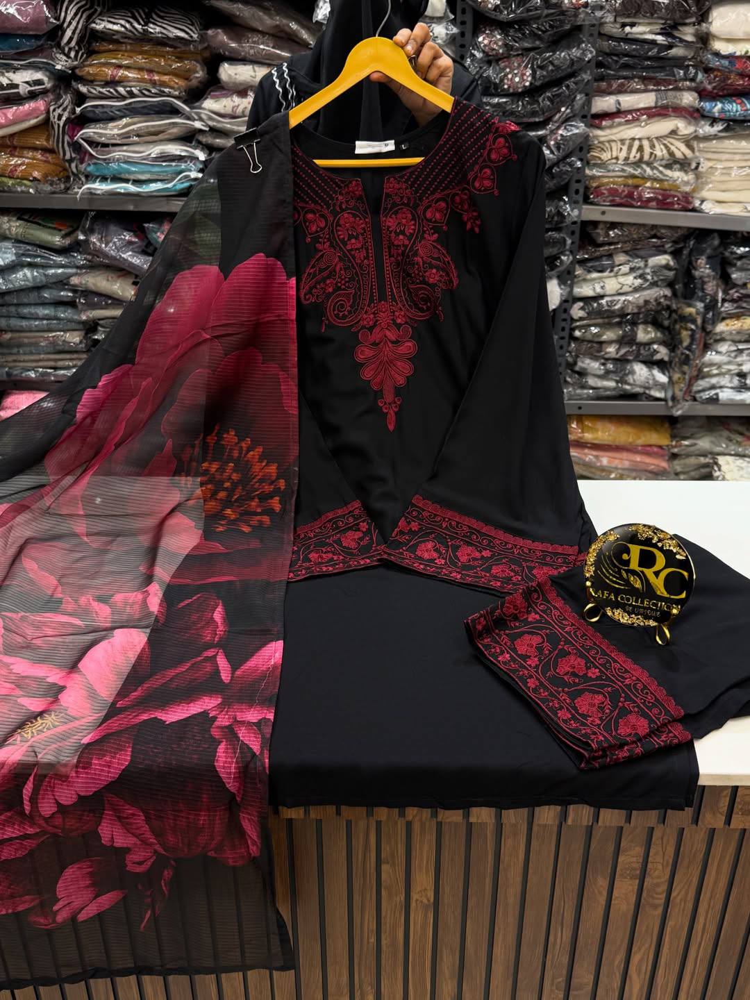 Elegant Heavy Embroidered Work Designer Three Piece Set"*