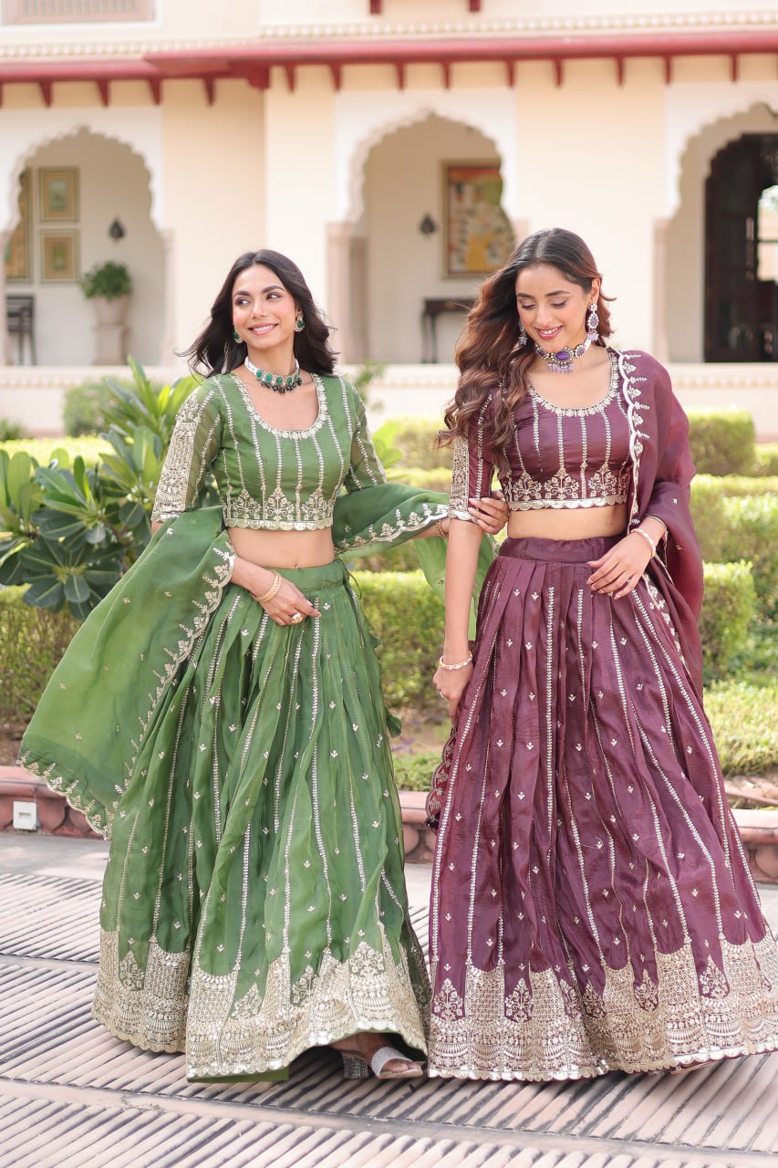 Exclusive Trendy Look Lehenga choli Dupatta Set