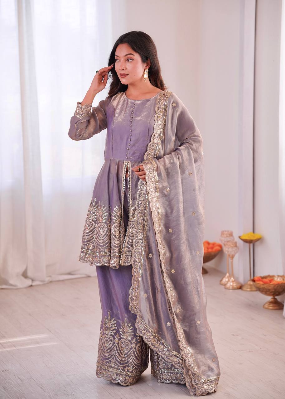 Designer Kurta Palazzo Set for Women | Embroidered Ethnic Wear Collection with Dupatta | Festive & Party Wear