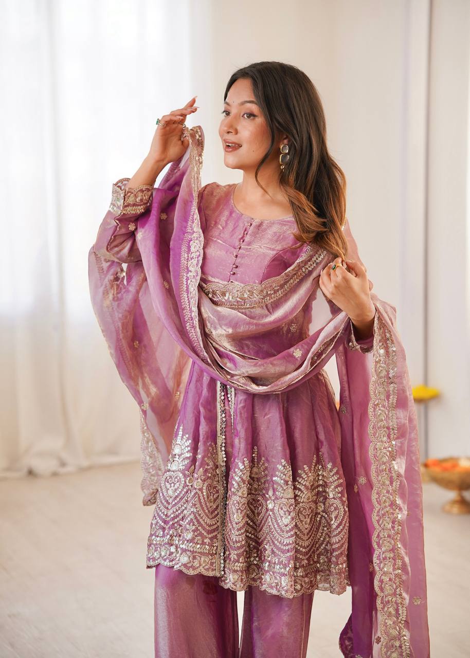 Designer Kurta Palazzo Set for Women | Embroidered Ethnic Wear Collection with Dupatta | Festive & Party Wear