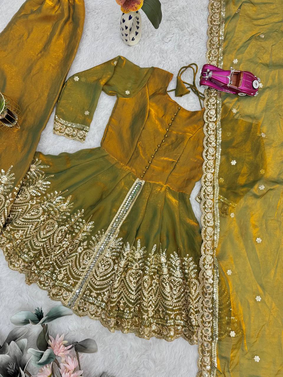 Designer Kurta Palazzo Set for Women | Embroidered Ethnic Wear Collection with Dupatta | Festive & Party Wear