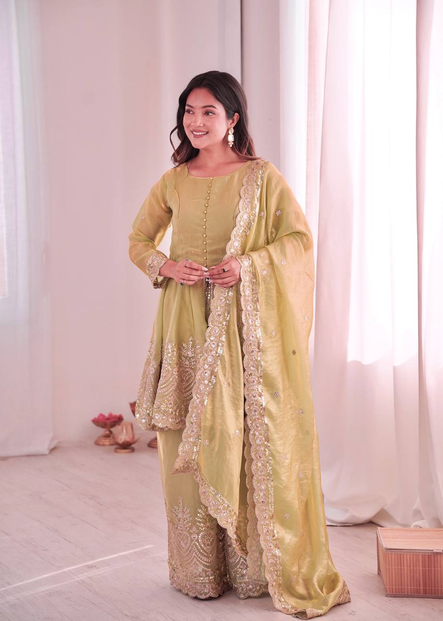 Designer Kurta Palazzo Set for Women | Embroidered Ethnic Wear Collection with Dupatta | Festive & Party Wear