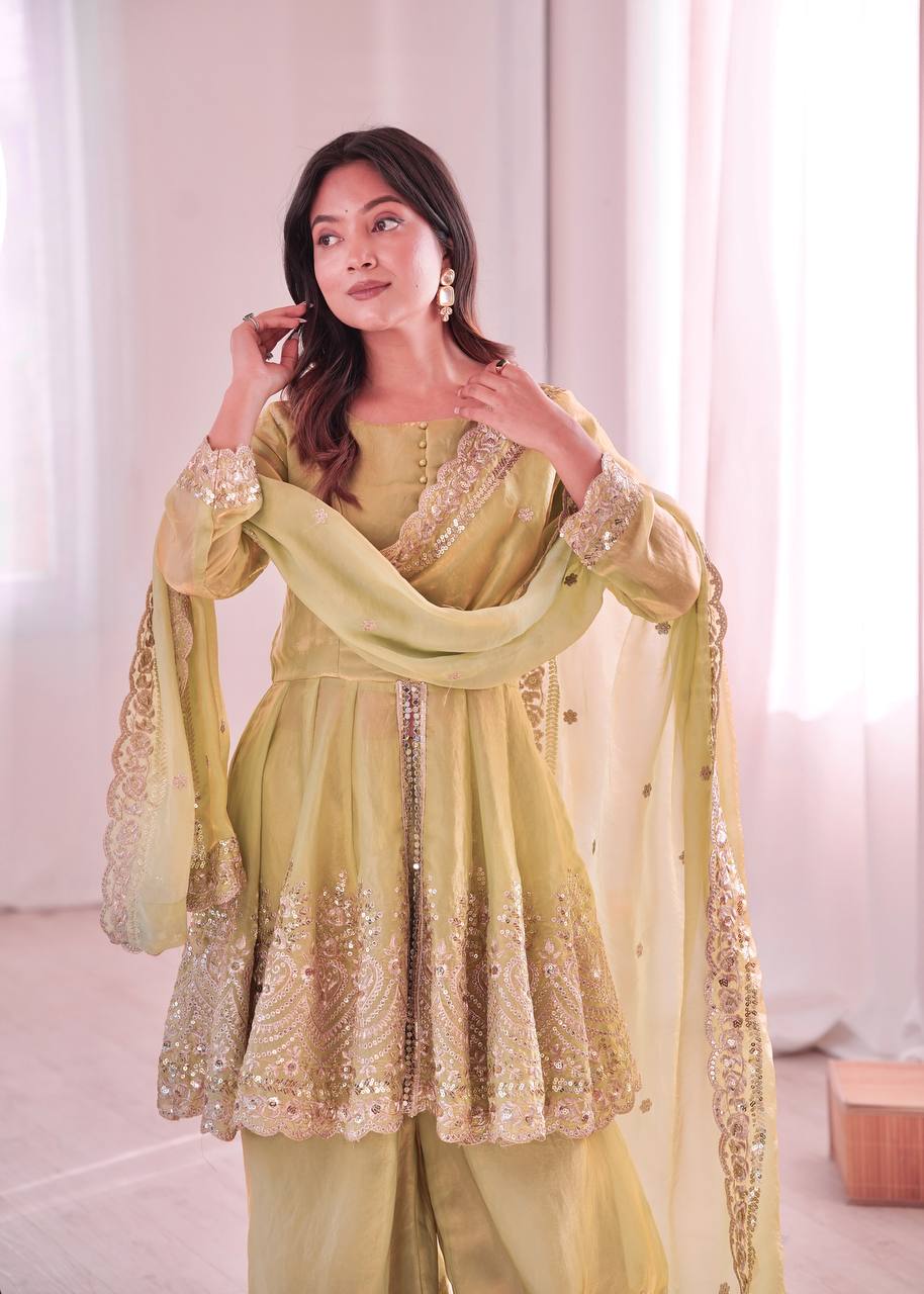 Designer Kurta Palazzo Set for Women | Embroidered Ethnic Wear Collection with Dupatta | Festive & Party Wear