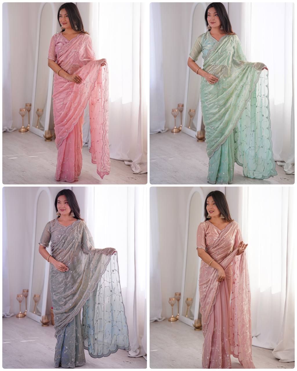 Designer Embroidered Saree for Women | Party Wear Lightweight Saree with Elegant Border | Festive & Wedding Collection