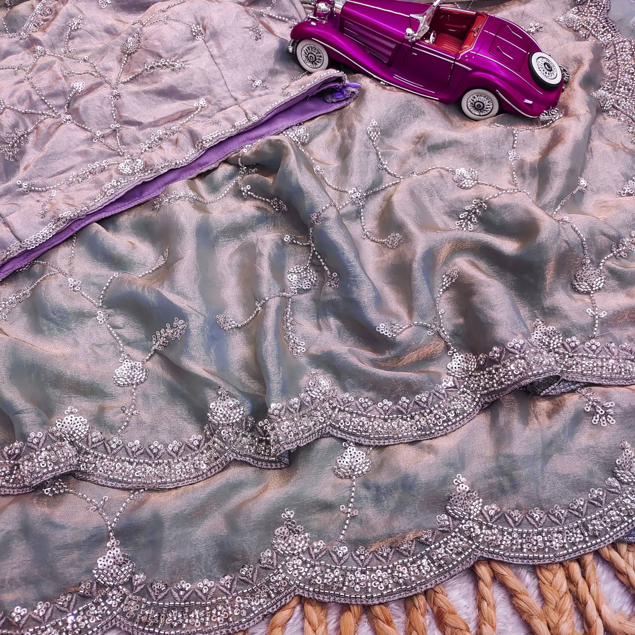 Designer Embroidered Saree for Women | Party Wear Lightweight Saree with Elegant Border | Festive & Wedding Collection