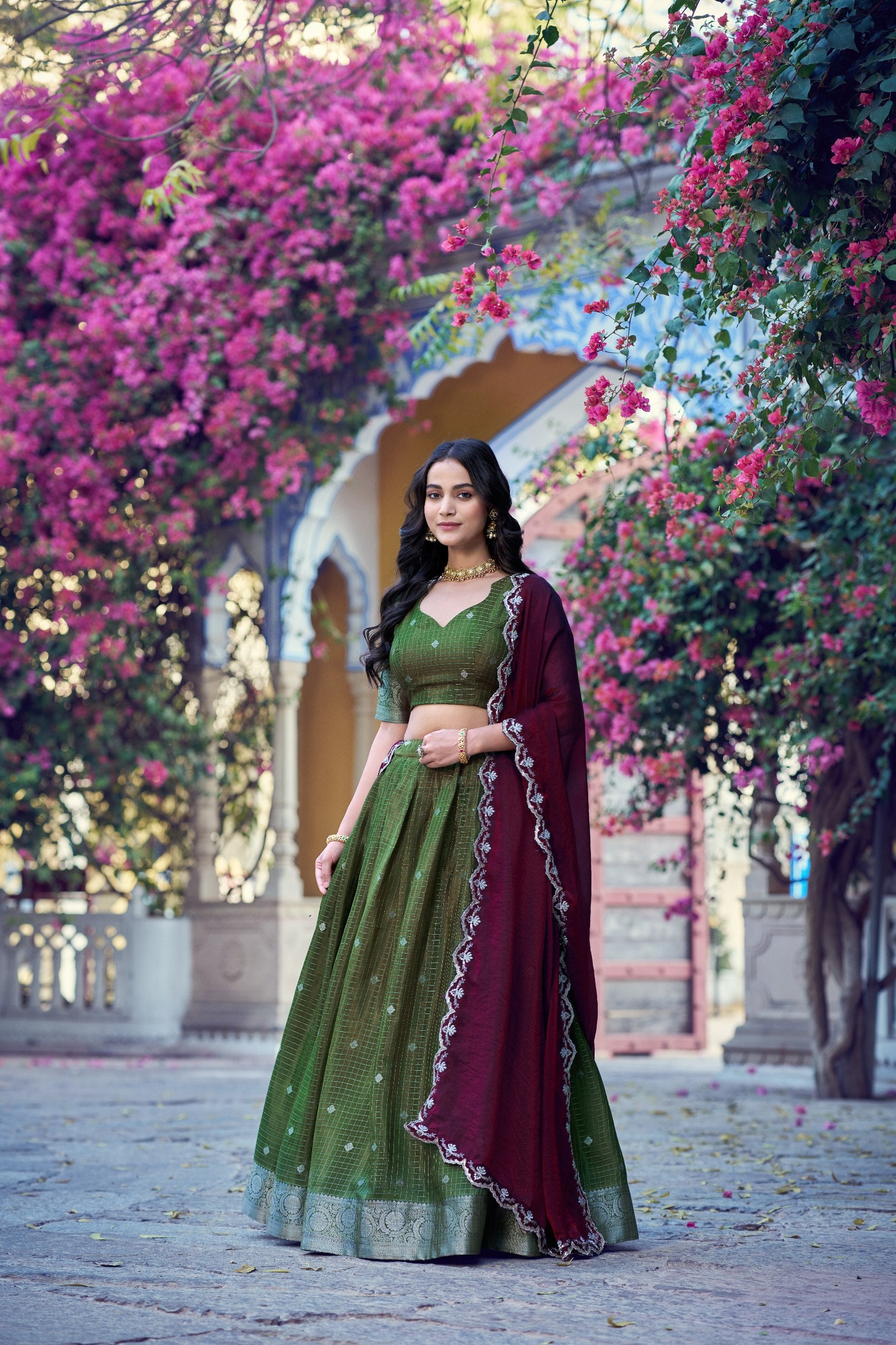 Women's Designer Lehenga Choli with Organza Dupatta | Sequins Embroidered Party Wear Wedding & Festive Ethnic Wear