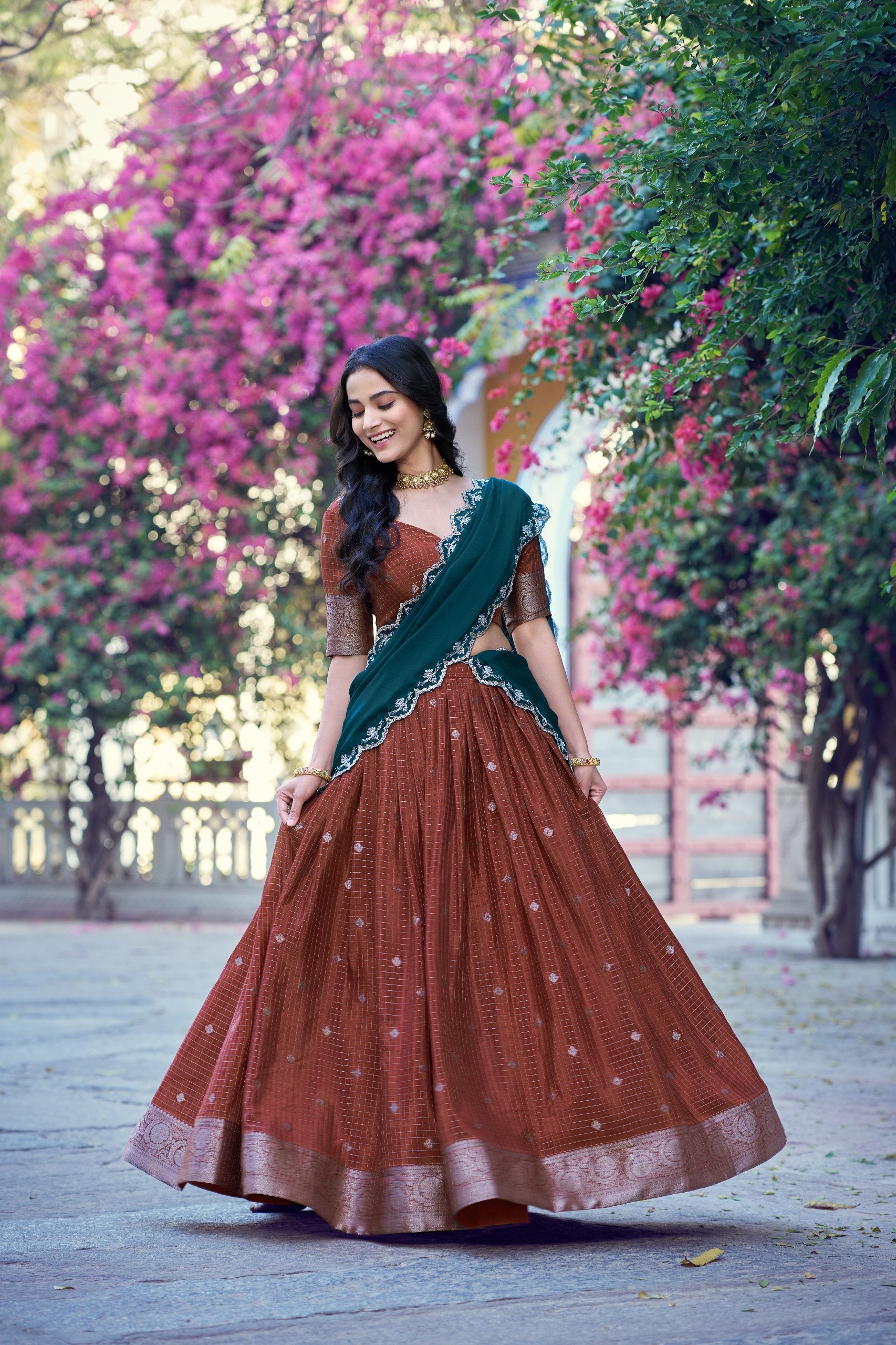 Women's Designer Lehenga Choli with Organza Dupatta | Sequins Embroidered Party Wear Wedding & Festive Ethnic Wear