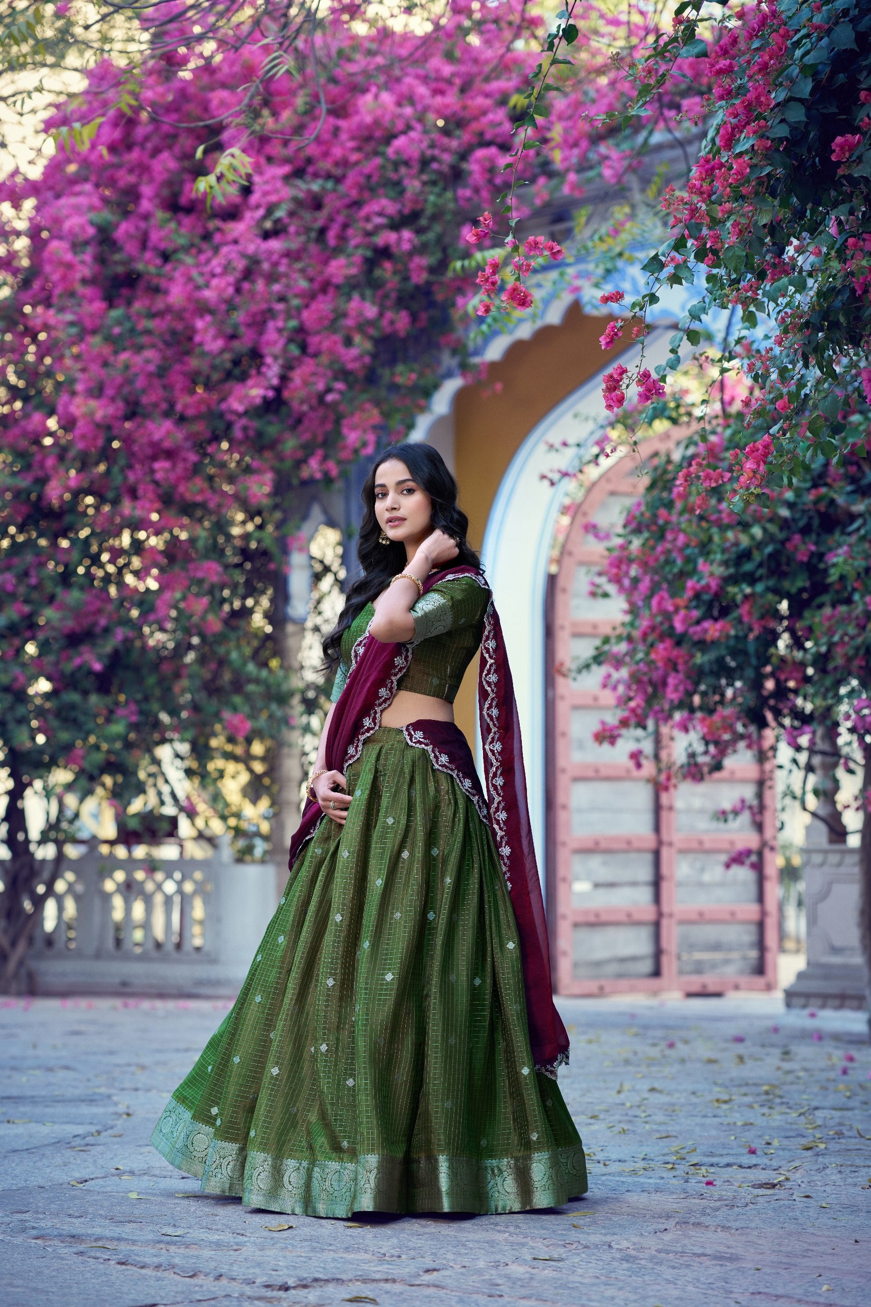 Women's Designer Lehenga Choli with Organza Dupatta | Sequins Embroidered Party Wear Wedding & Festive Ethnic Wear