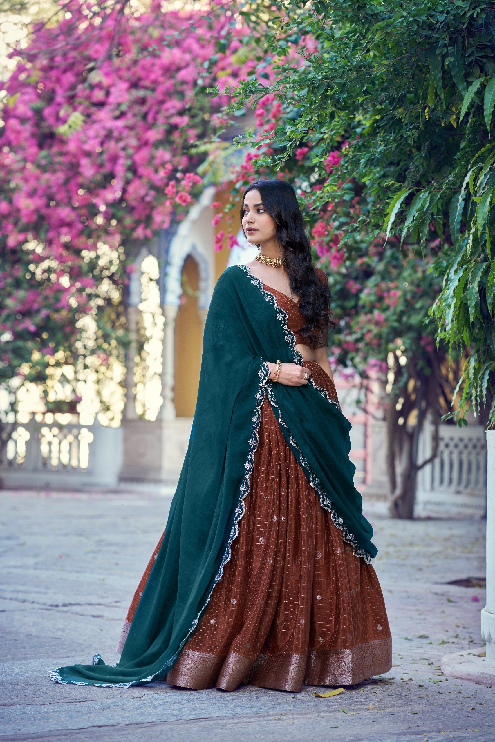 Women's Designer Lehenga Choli with Organza Dupatta | Sequins Embroidered Party Wear Wedding & Festive Ethnic Wear