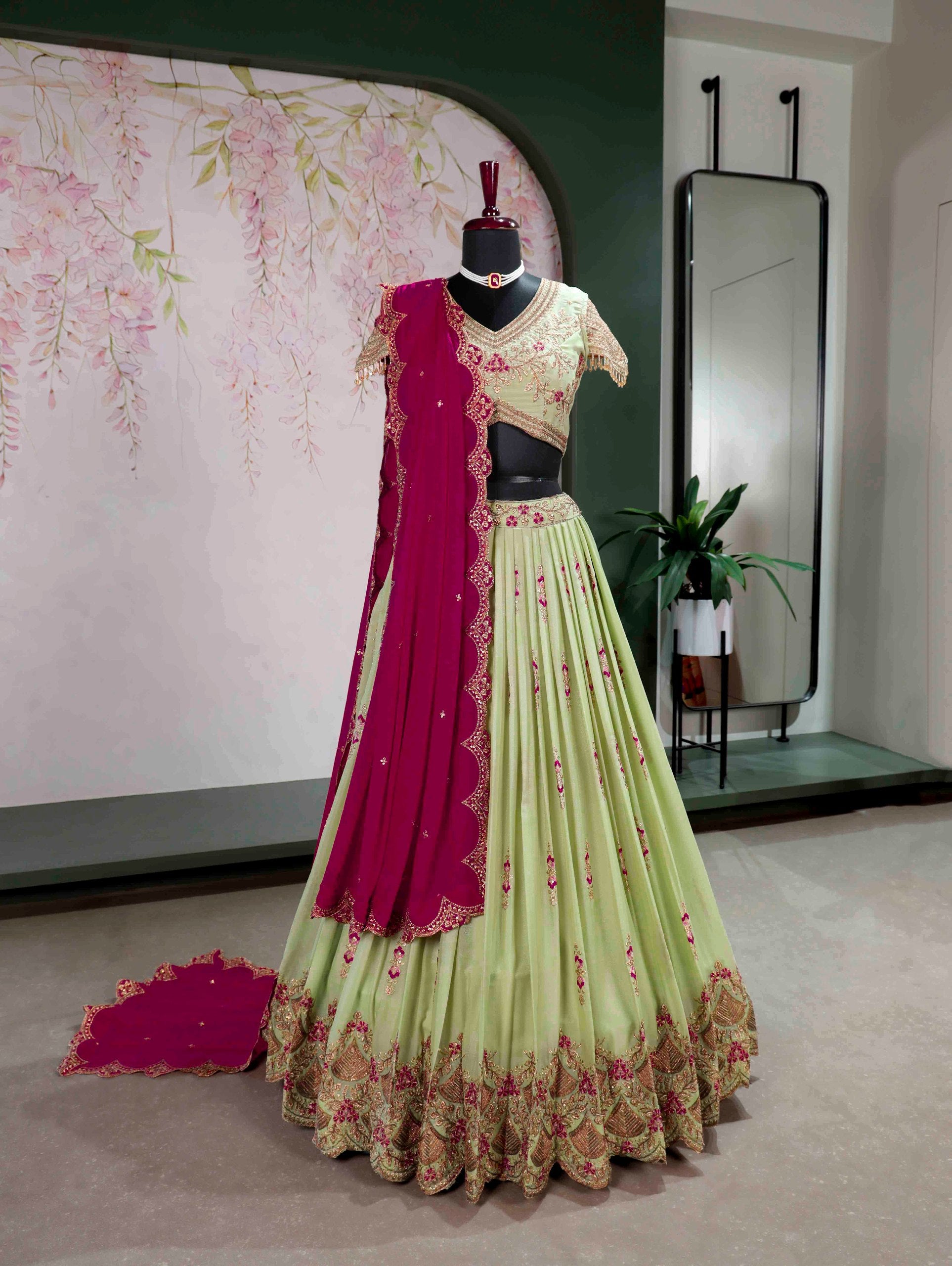 Designer Lehenga Choli Set for Women | Embroidered Party Wear Lehenga with Dupatta | Festive & Wedding Collection