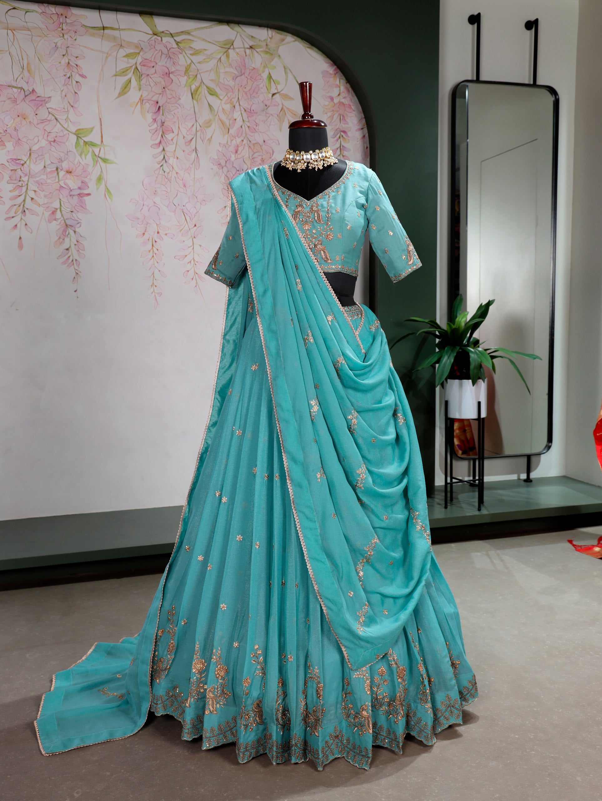 Designer Lehenga Choli Set for Women | Embroidered Party Wear Lehenga with Dupatta | Festive & Wedding Collection