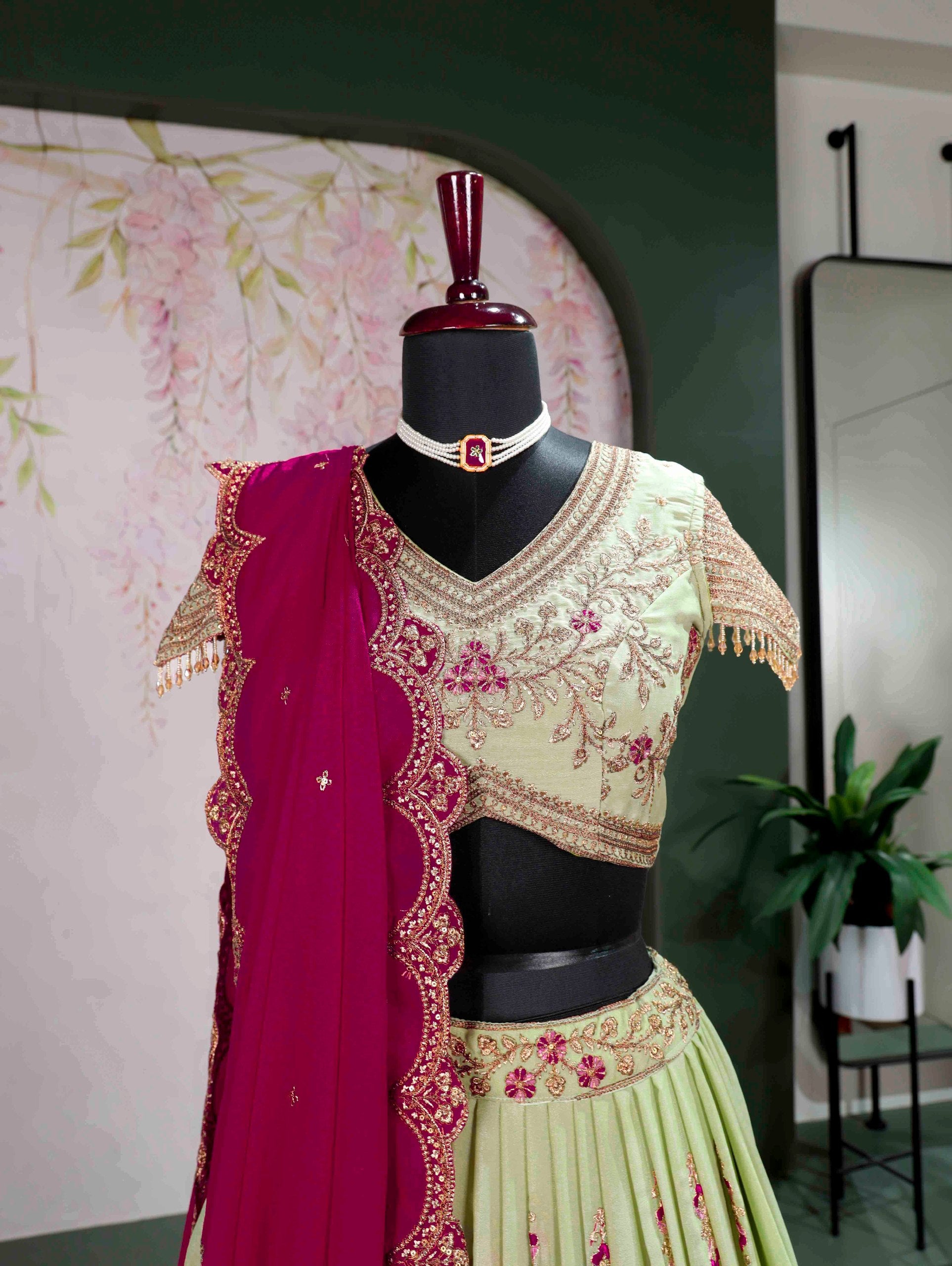 Designer Lehenga Choli Set for Women | Embroidered Party Wear Lehenga with Dupatta | Festive & Wedding Collection