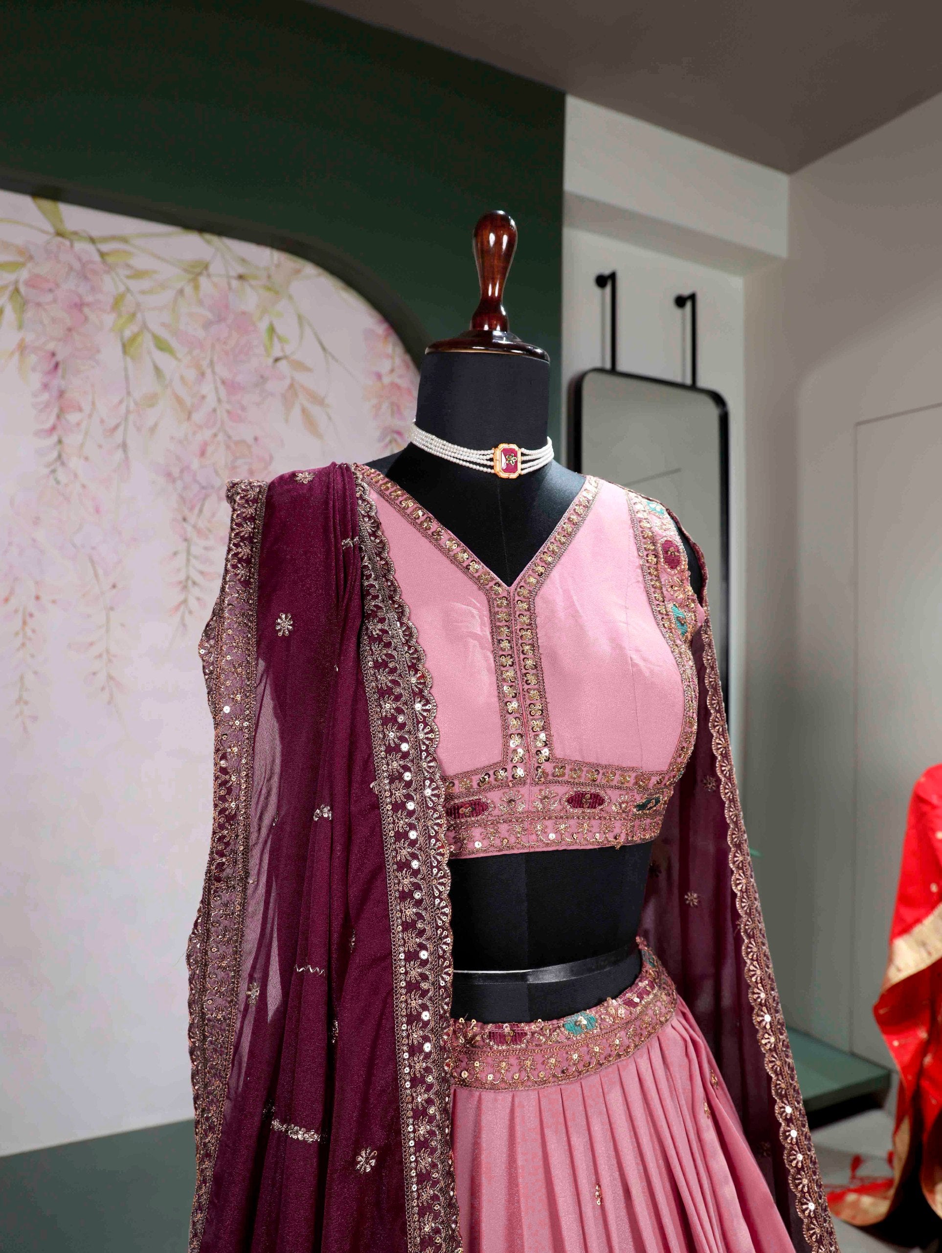 Designer Lehenga Choli Set for Women | Embroidered Party Wear Lehenga with Dupatta | Festive & Wedding Collection