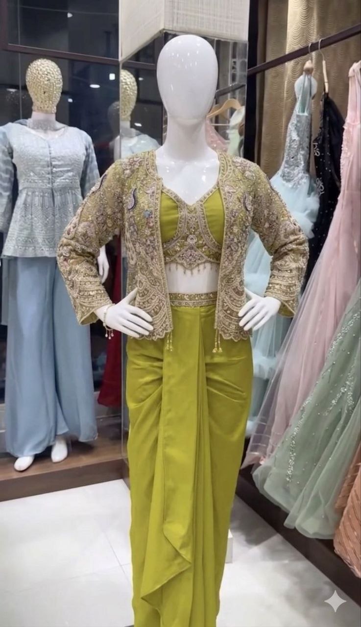 New Super Trending Party Wear Koti with dhoti style Lehenga