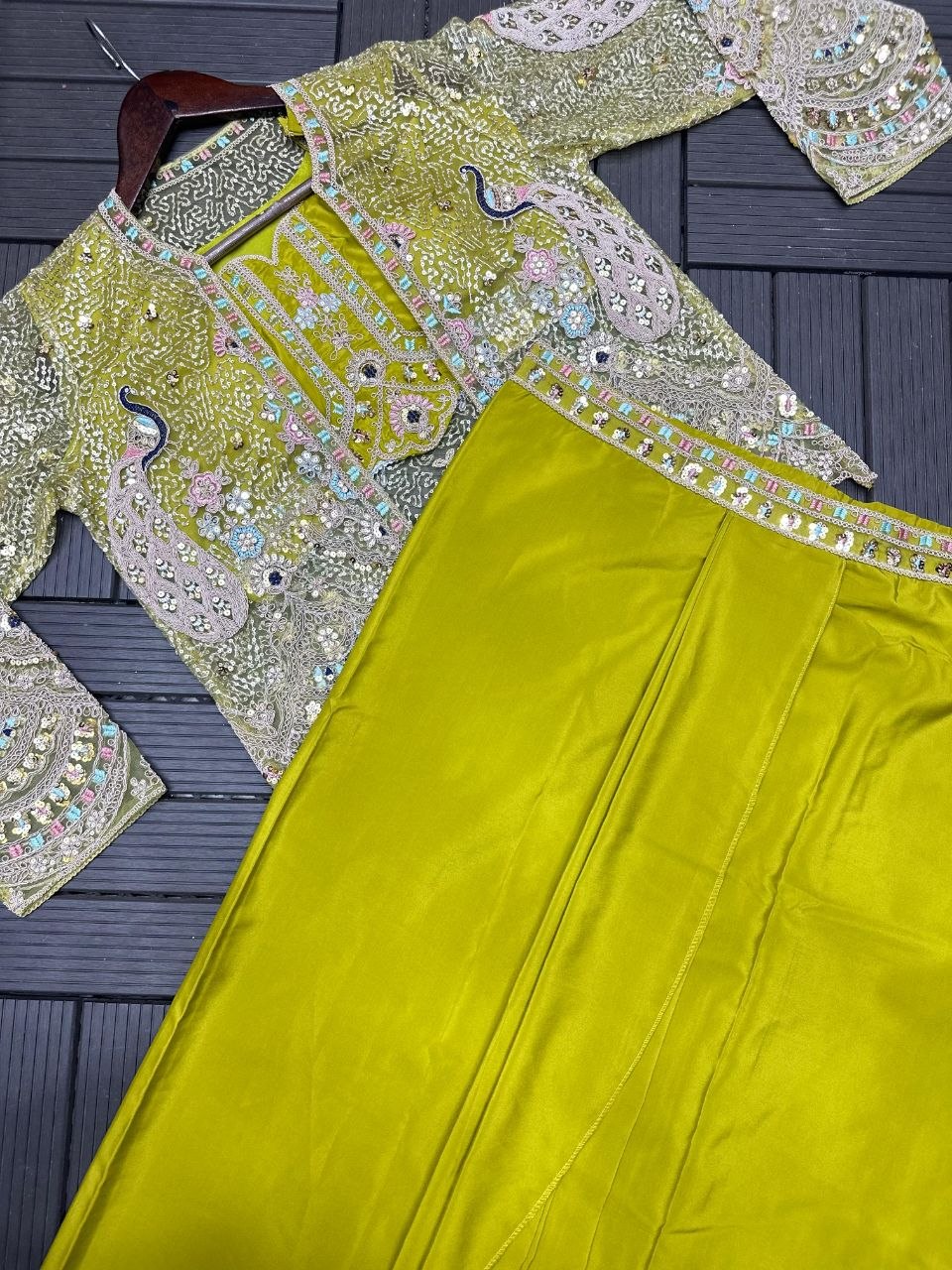 New Super Trending Party Wear Koti with dhoti style Lehenga