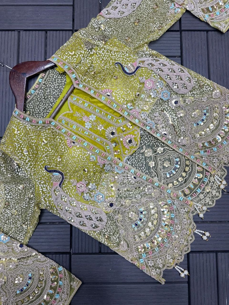 New Super Trending Party Wear Koti with dhoti style Lehenga