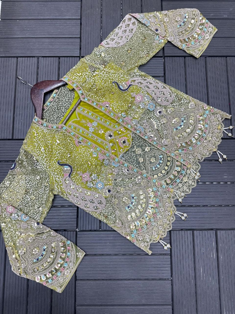 New Super Trending Party Wear Koti with dhoti style Lehenga
