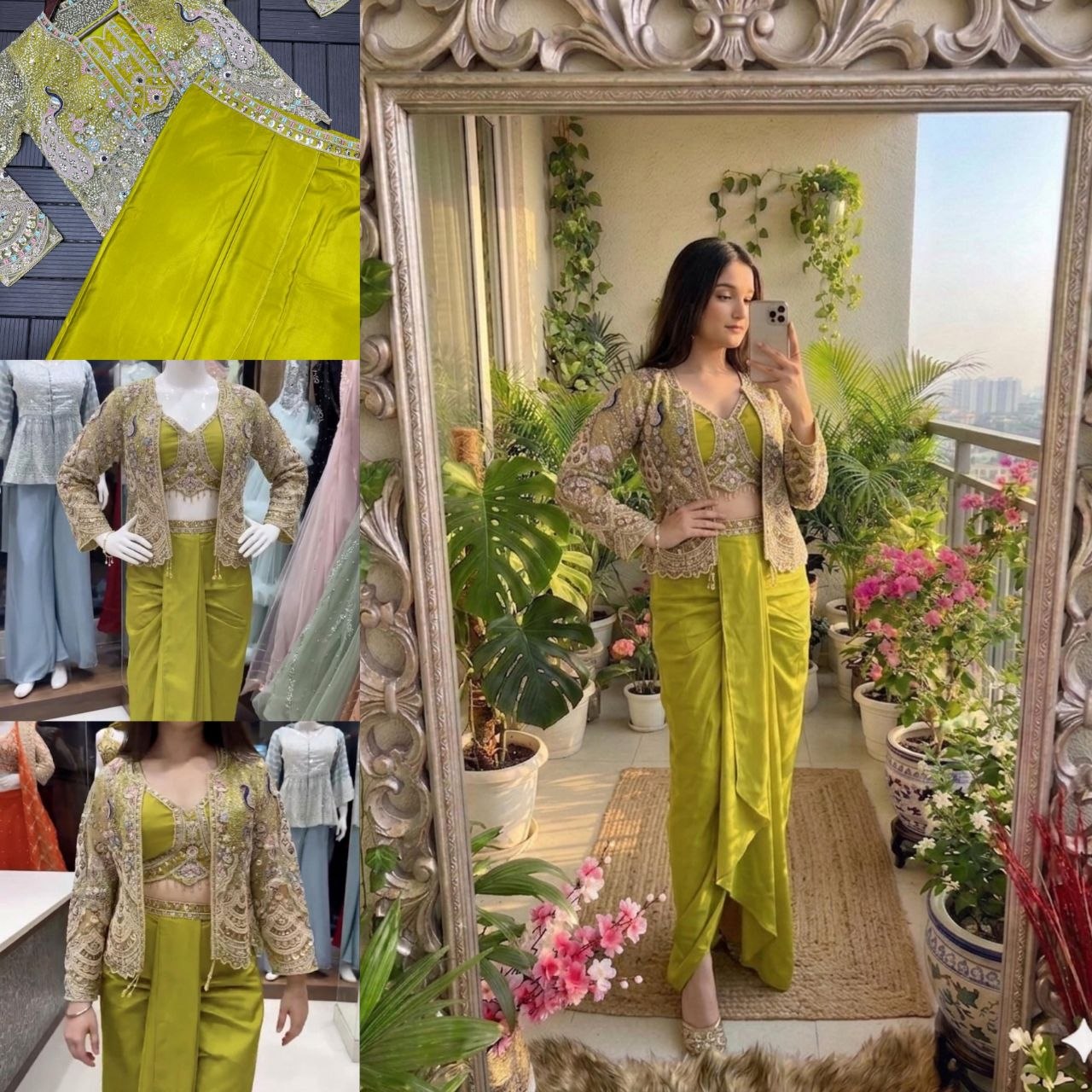 New Super Trending Party Wear Koti with dhoti style Lehenga