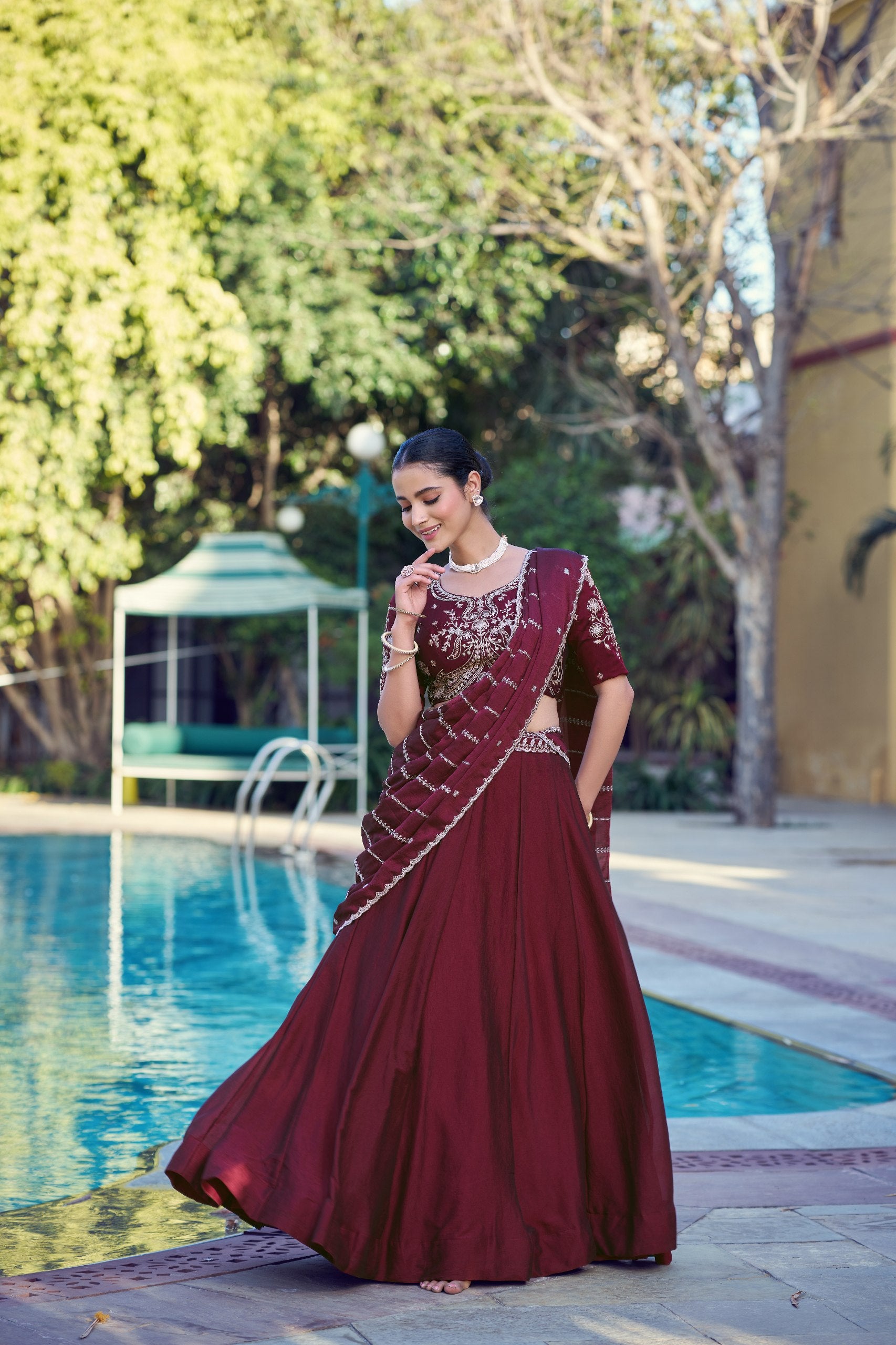 Women's Designer Ready to Wear Lehenga Saree | Heavy Sequins & Zari Embroidered Party Wear Ethnic Wear | Wedding, Reception & Festive Collection