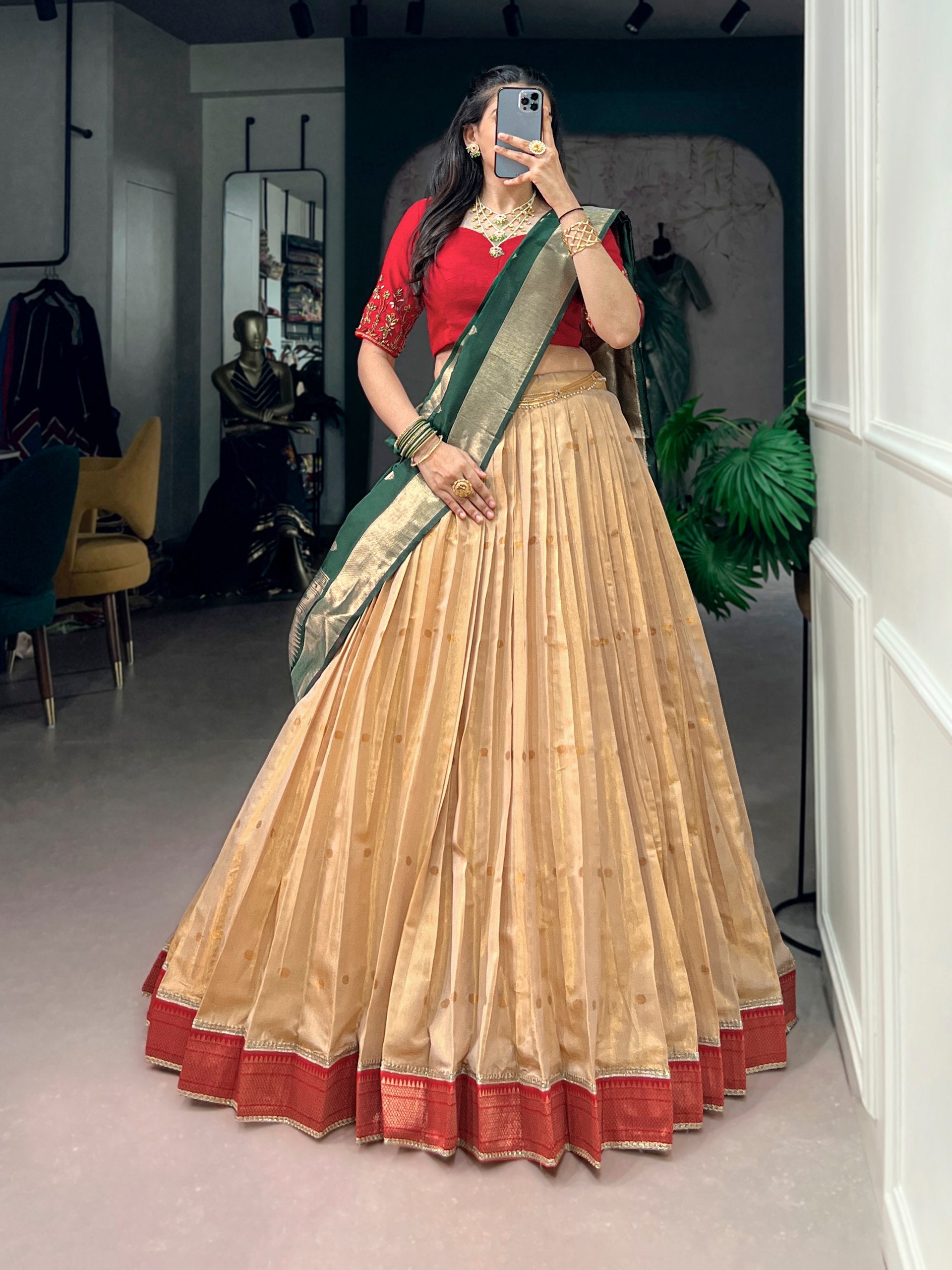 Women's Paithani Silk Lehenga Choli with Dupatta | Traditional Zari Woven Designer Wedding, Festive & Party Wear