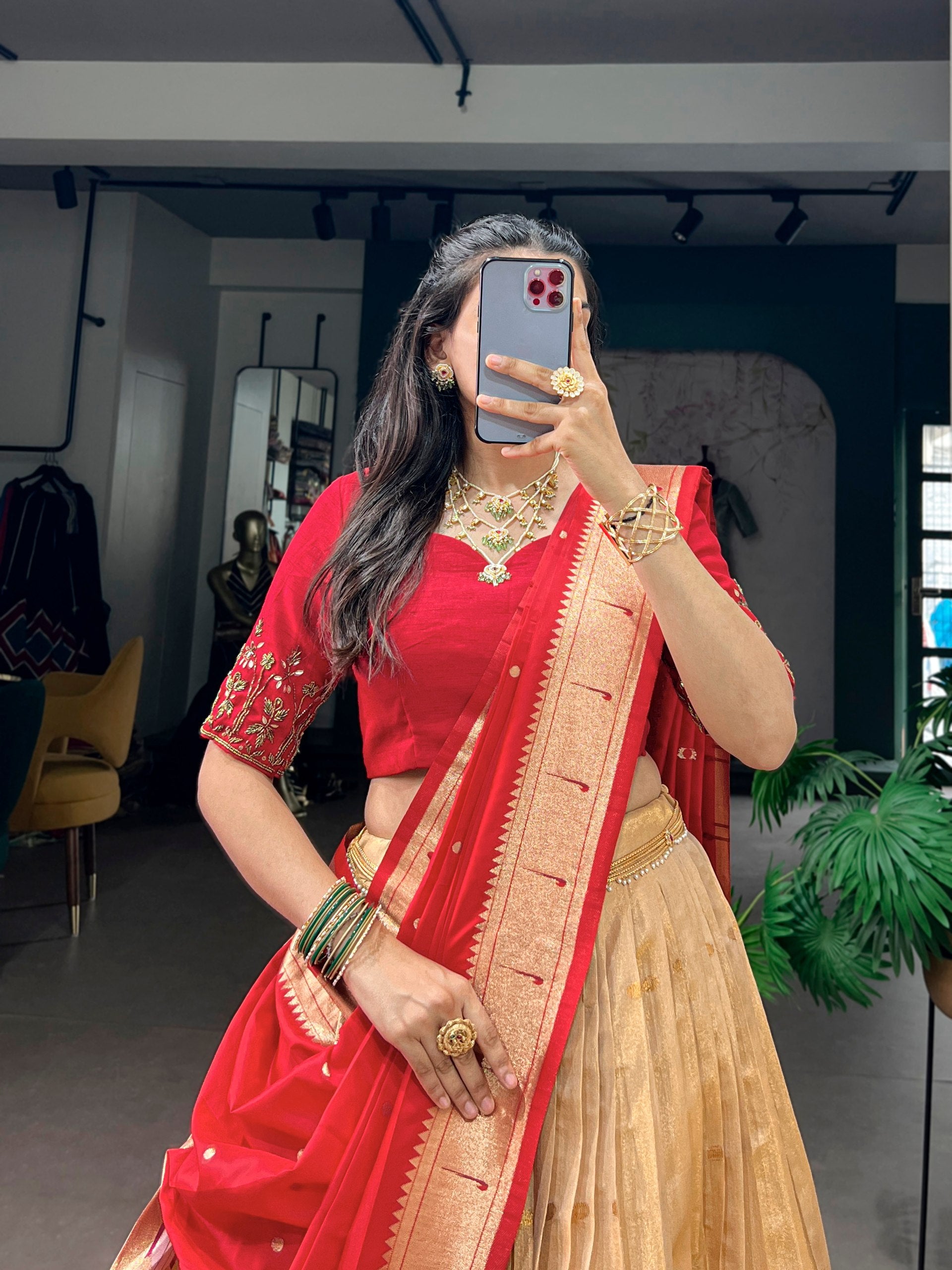 Women's Paithani Silk Lehenga Choli with Dupatta | Traditional Zari Woven Designer Wedding, Festive & Party Wear